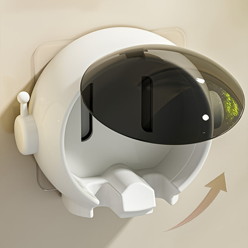 Astronaut Toothbrush Holder – Wall-Mounted, No-Drill Upside-Down Storage Rack