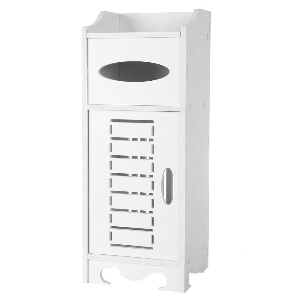 White Bathroom Cabinet with Flip Cover
