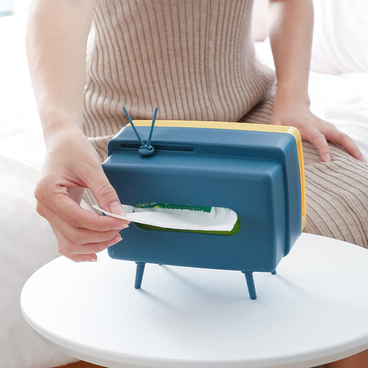 Retro TV Tissue Box – Creative Paper Holder for Home & Living Room Décor