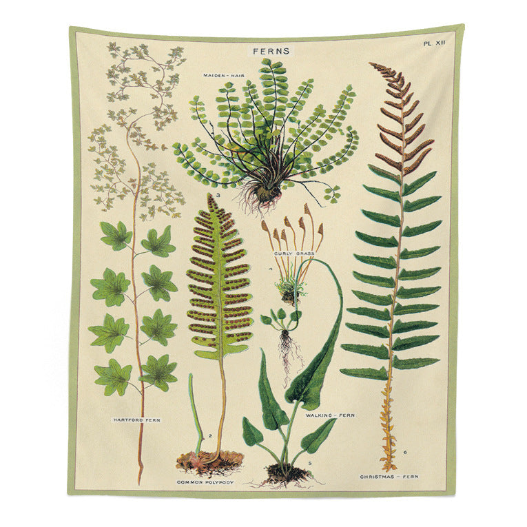 Boho Botanical Wildflower Wall Tapestry – Hippie Saguaro Flower Carpet for Psychedelic INS Home Décor