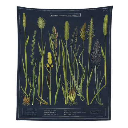 Boho Botanical Wildflower Wall Tapestry – Hippie Saguaro Flower Carpet for Psychedelic INS Home Décor