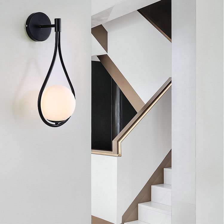 Nordic LED Wall Lamp – Golden Bedside Light for Modern Home Décor