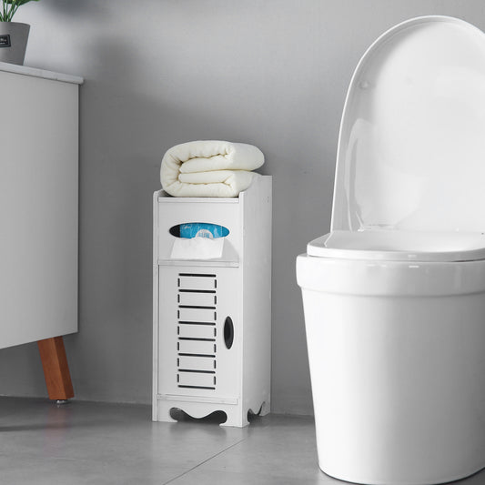 White Bathroom Cabinet with Flip Cover
