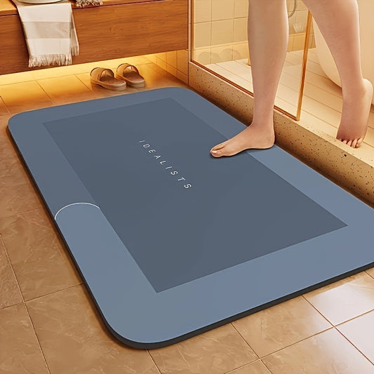Non-Slip Diatomite Bath Mat – Fast-Drying Absorbent Rug with Clover Pattern