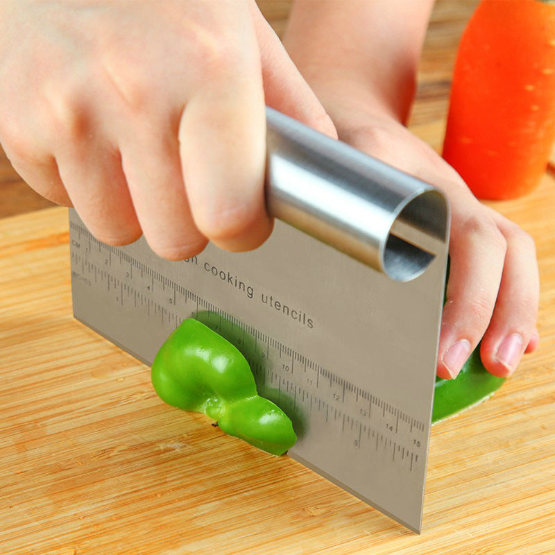 Dough Cutter and Scraper with Measurement Scale – Kitchen Baking Accessory