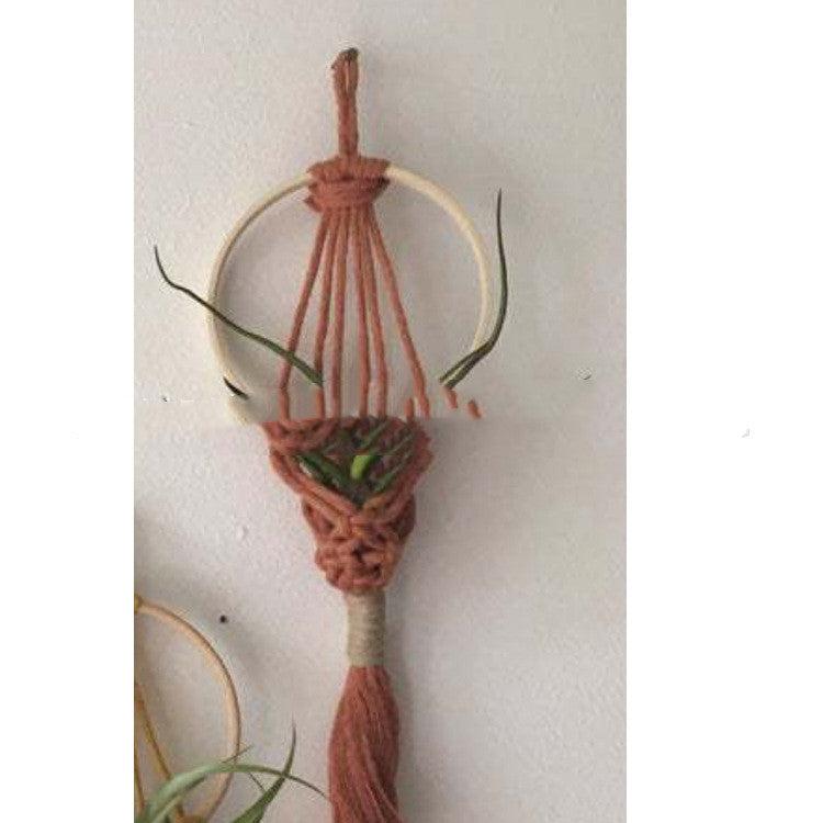 Air Green Flower Basket Mini Wall Tapestry