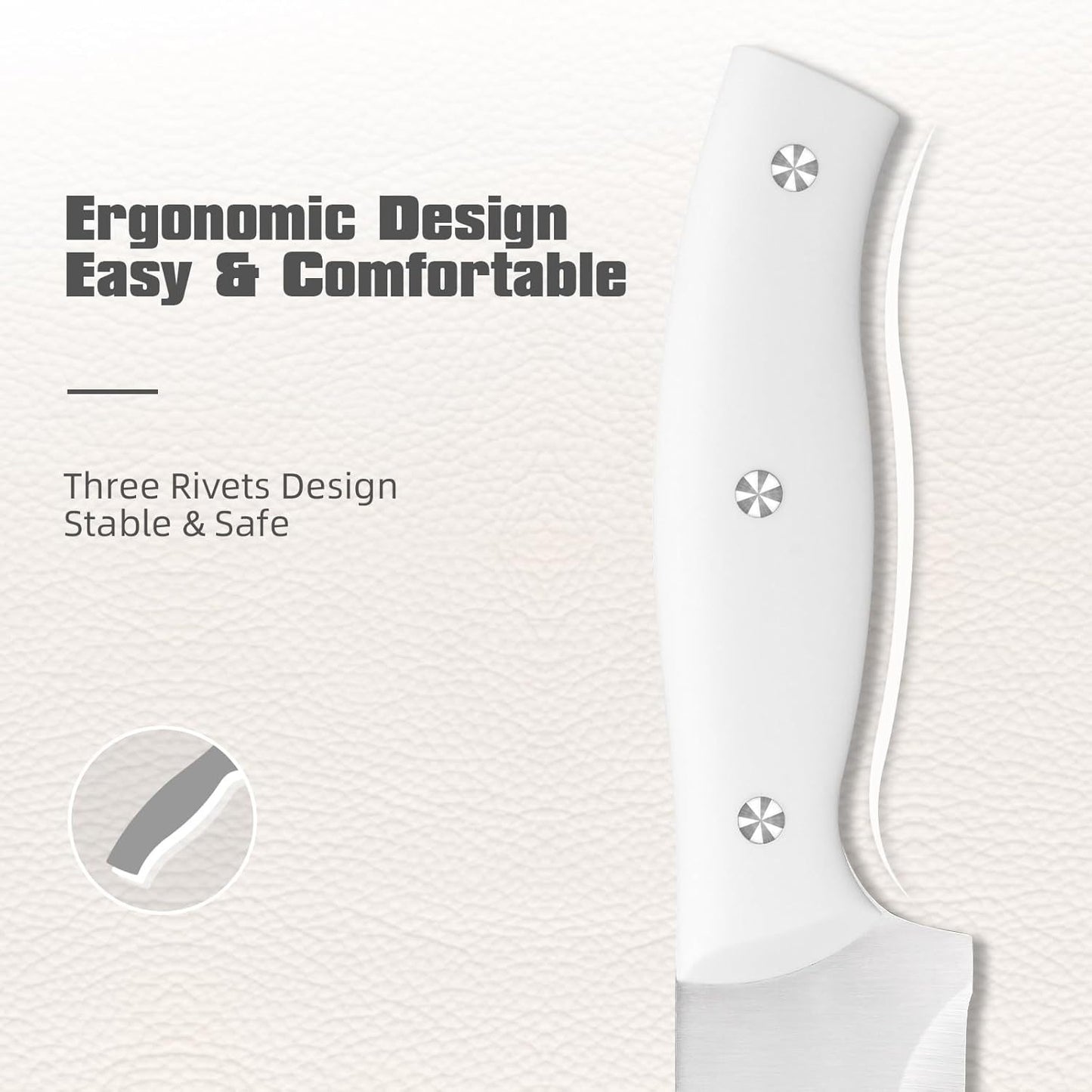 High Carbon Stainless Steel Kitchen Knife Set – Ultra-Sharp Snow Pattern Blades