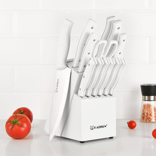 High Carbon Stainless Steel Kitchen Knife Set – Ultra-Sharp Snow Pattern Blades