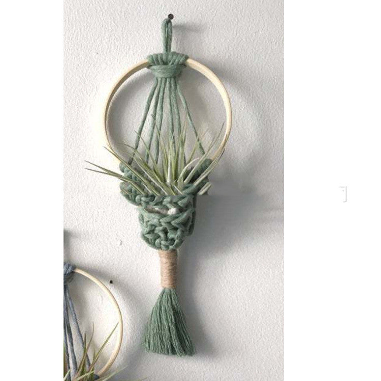 Air Green Flower Basket Mini Wall Tapestry