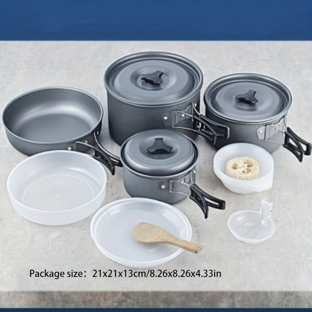 Compact RV Camping Cookware Set – Folding Picnic & BBQ Pots for 1–3 People