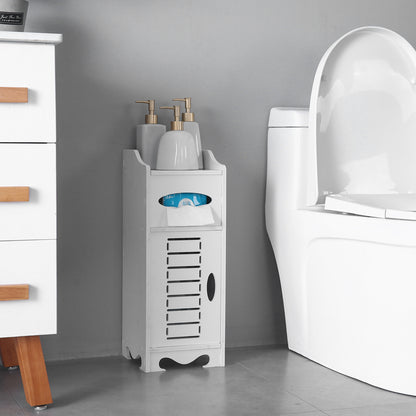 White Bathroom Cabinet with Flip Cover