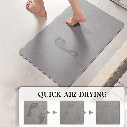 Non-Slip Diatomite Bath Mat – Fast-Drying Absorbent Rug with Clover Pattern