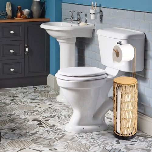 Independent Toilet Paper Stand with Extra Storage Space