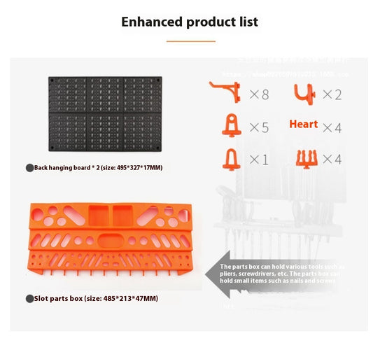 Tool Organizer – Rectangular Hanging Plastic Parts Storage Box
