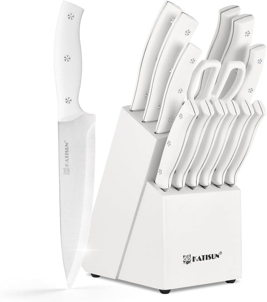 High Carbon Stainless Steel Kitchen Knife Set – Ultra-Sharp Snow Pattern Blades