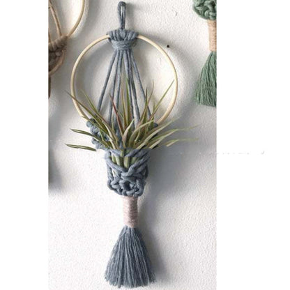 Air Green Flower Basket Mini Wall Tapestry