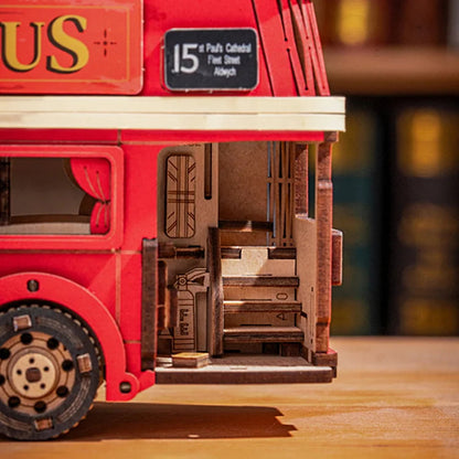 Rolife London Tour Bus 3D Wooden Puzzle – Model Toy & Home Décor Christmas Gift