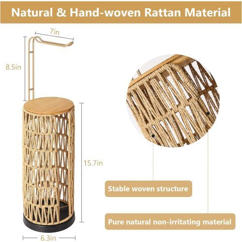Independent Toilet Paper Stand with Extra Storage Space