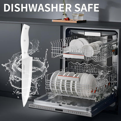 High Carbon Stainless Steel Kitchen Knife Set – Ultra-Sharp Snow Pattern Blades