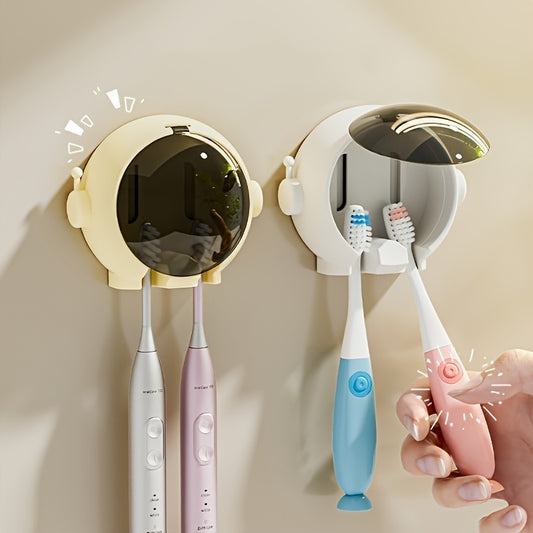Astronaut Toothbrush Holder – Wall-Mounted, No-Drill Upside-Down Storage Rack