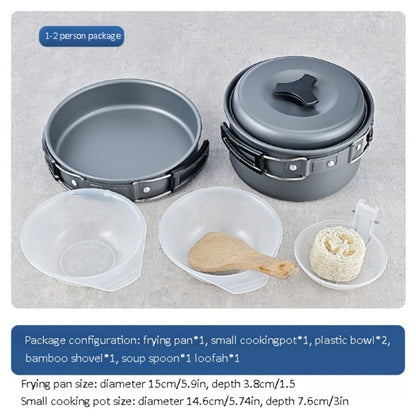 Compact RV Camping Cookware Set – Folding Picnic & BBQ Pots for 1–3 People