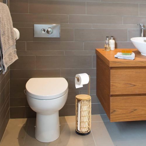 Independent Toilet Paper Stand with Extra Storage Space