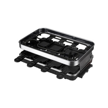 1500W Raclette Grill for 8 People – Non-Stick Plate with 8 Mini Pans & Adjustable Temperature Control