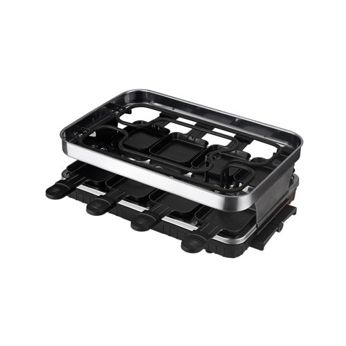 1500W Raclette Grill for 8 People – Non-Stick Plate with 8 Mini Pans & Adjustable Temperature Control