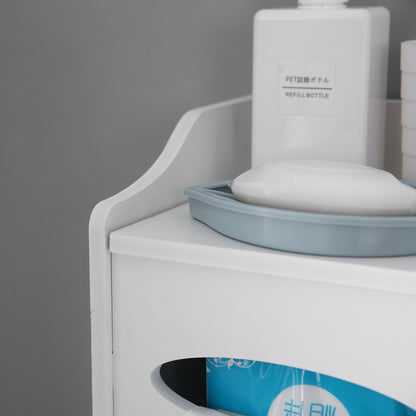 White Bathroom Cabinet with Flip Cover