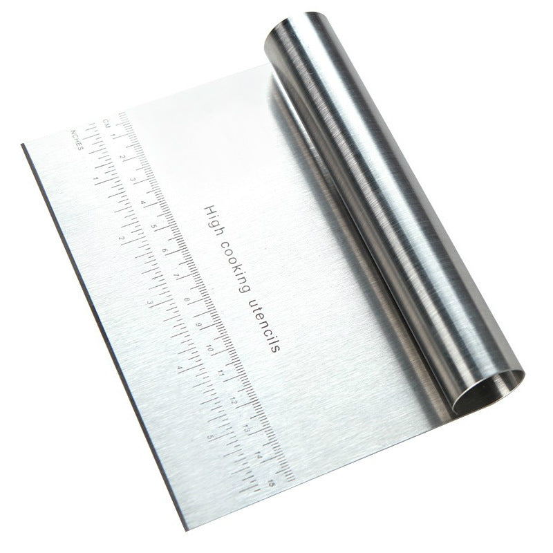 Dough Cutter and Scraper with Measurement Scale – Kitchen Baking Accessory