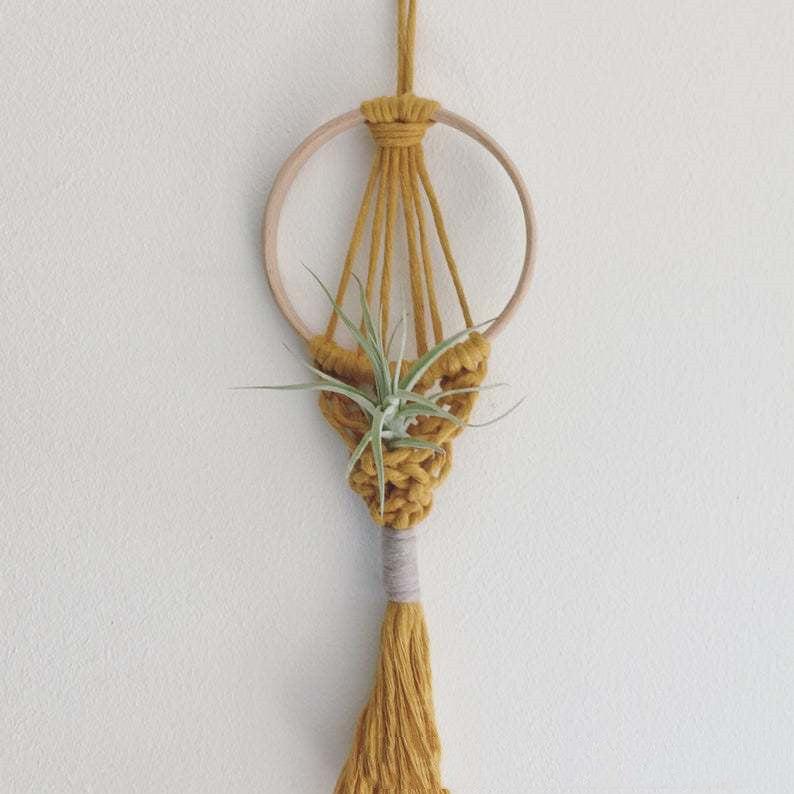 Air Green Flower Basket Mini Wall Tapestry