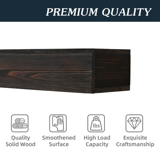 Rustic Wood Mantels & Floating Wall Shelves for Home Decor
