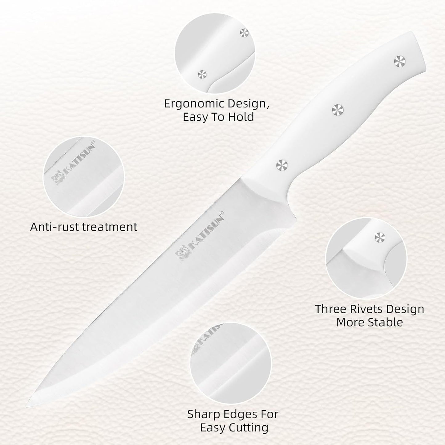High Carbon Stainless Steel Kitchen Knife Set – Ultra-Sharp Snow Pattern Blades